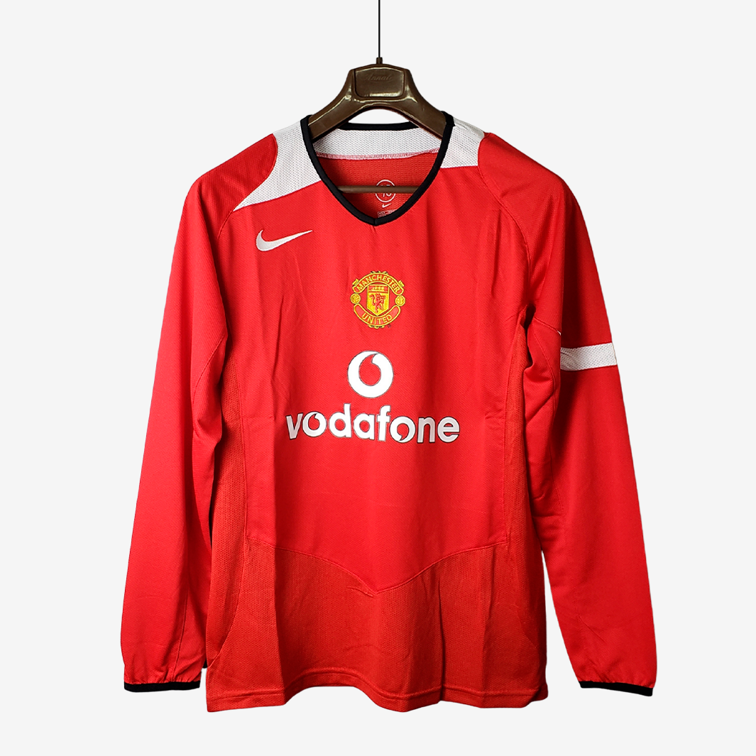 6-477 Manchester United 2005/06 Camiseta Local Long Sleeve Versión Retro - Imagen 1