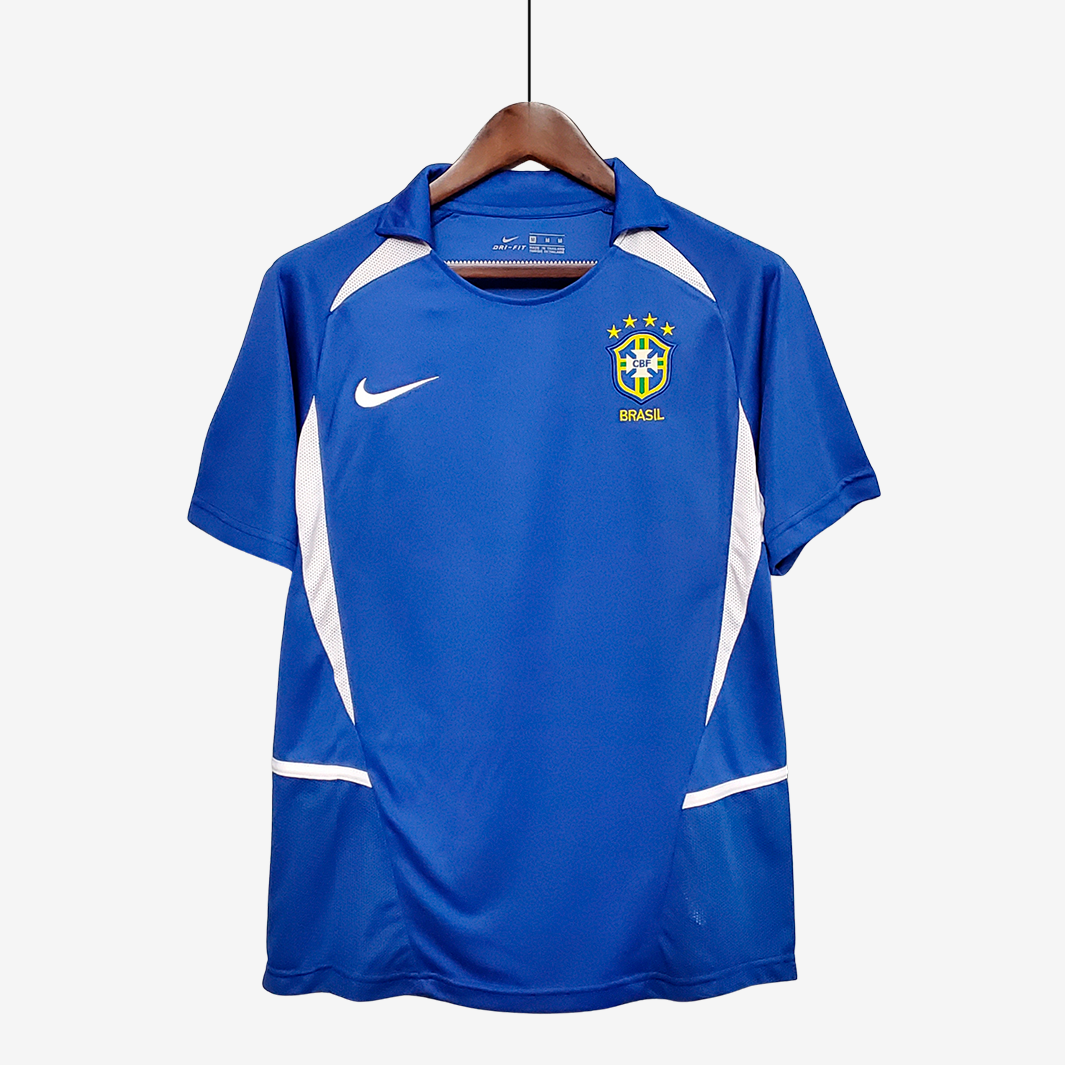 6-99 Camiseta Visitante Brasil 2002 – Versión Retro - Imagen 1