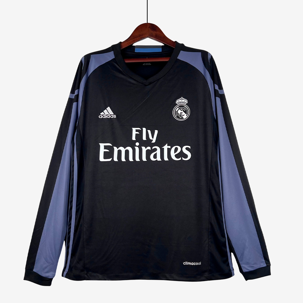 8-6 Camiseta Tercera Long Sleeve Real Madrid 2016/17 – Versión Retro - Imagen 1