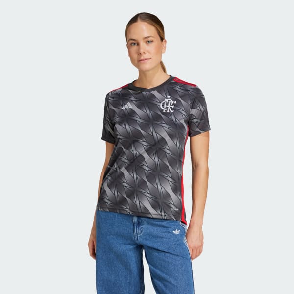 Camisa_Flamengo_III_Feminina_24_Cinza_IS8032_21_model Flamengo 2024/25 Camiseta Tercera Women’s - Imagen 1