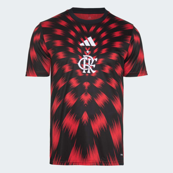 Camisa_Pre_Jogo_Flamengo_25-26_Vermelho_IW8760_01_laydown Flamengo 2025/26 Pre-Match Camiseta Versión Aficionado - Imagen 1