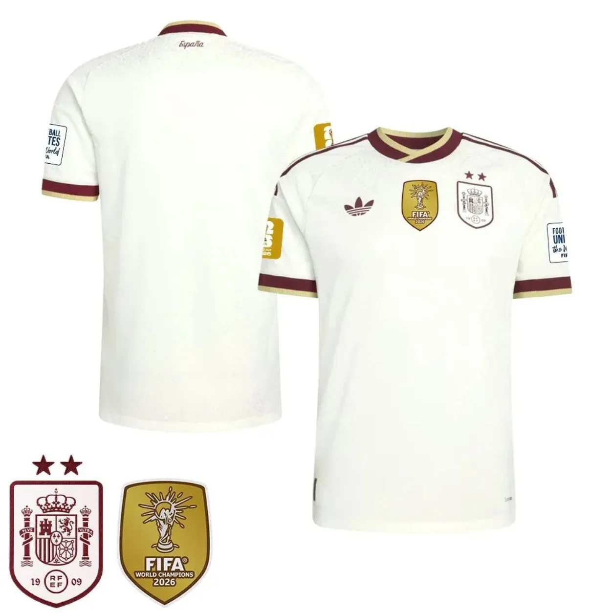 4 (1) Camiseta España Campeones 2026 Visitante Fan version - Imagen 1